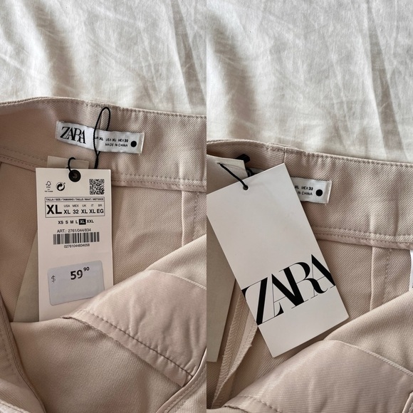 NWT ZARA Françoise Full Length Straight Leg Pants XL - Picture 7 of 16